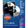 Avery CD/DVD Labels, Laser, 250/PK, White 250PK AVE5697